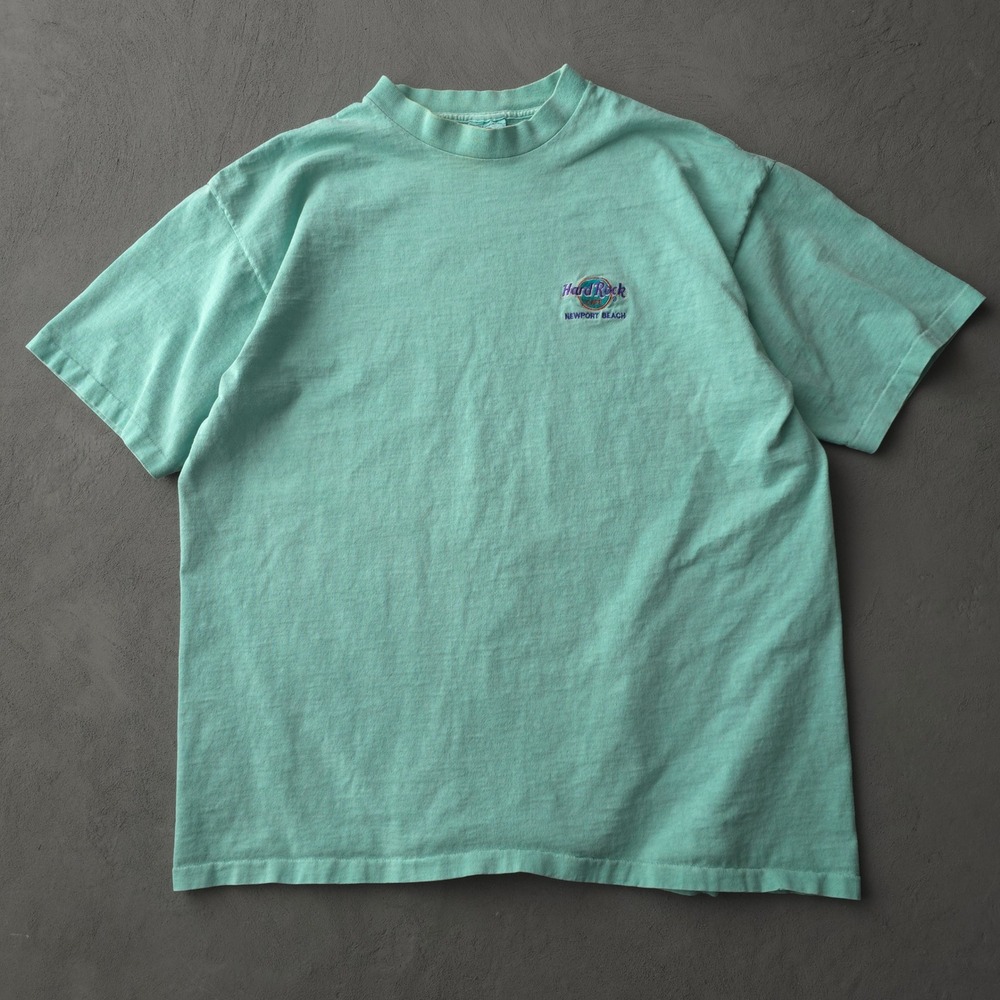 Vintage 90s Hard Rock Cafe Teal T-shirt XL Newport Beach